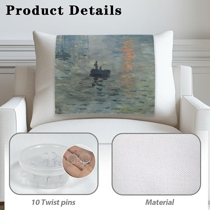 Small Recliner Headrest Cover 26x16 Inch Set of 2 - Impression Sunrise Print Easy to Install Polyester Slipcover Chair, Waterproof & Non-Slip Design with Fixing Nails for Office/Home - Image 4