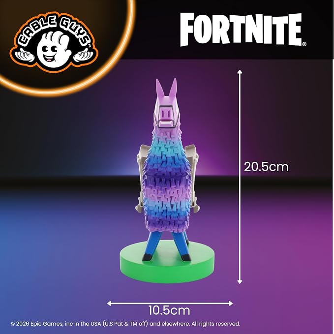 Cableguys Fortnite Supply Llama Controller Holder & Phone Stand | Fortnite Gaming Accessories for Room and Desk Setup, Holder Compatible with Xbox, PlayStation & Standard Game Controllers - Image 7
