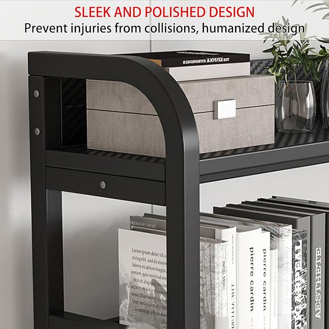Gaming Desk, Bookshelf Desk, Home Office Computer Desk with Hutch, Gaming Desk with Pegboard, Home Desk with Built-in Bookshelf Combination, for Workspace and Study - Image 4