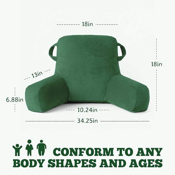 Reading Pillow for Bed,Back Pillow for Bed Sitting Up,Lumbar Support Pillow - Image 2