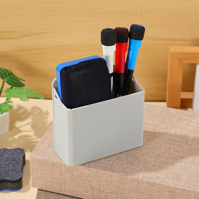 VILLCASE Pen Holder with Suction Cup for Desk Whiteboard Marker Organizer and Stationery Storage Compact 3.93X3.62X1.65In Desktop Pencil Holder for Office and Home - Image 6