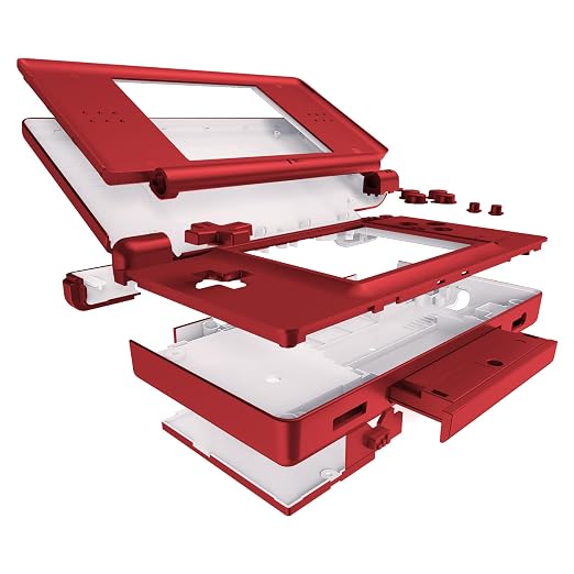 eXtremeRate Scarlet Red Replacement Full Housing Shell for Nintendo DS Lite, Custom Handheld Console Case Cover with Buttons, Screen Lens for Nintendo DS Lite NDSL - Console NOT Included - Image 3