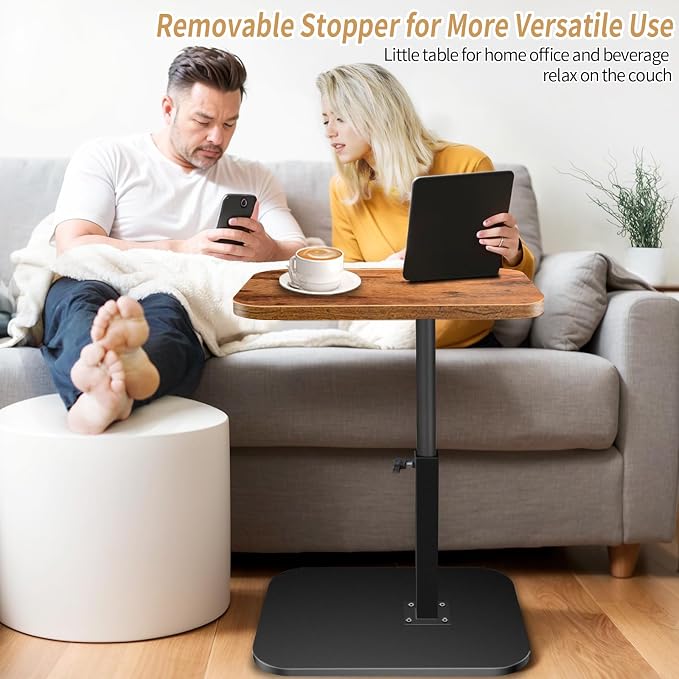 Small End Table Adjustable Height Side Table for Small Spaces - Image 6