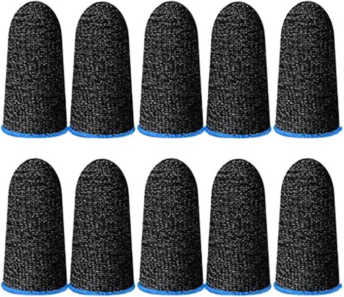 Mobile Game Finger Sleeves, Sweat-proof Fingertip Covers - 10 Finger Touchscreen Control, Seamless Thumb, 1 Pair Glove (10 Fingers & 1 Pair Glove) - Image 4