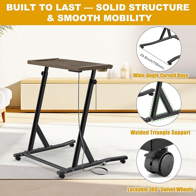 KingDolly Standing Desk for Walking Pad, Treadmill Desk with 2 Cup Holders - Image 8