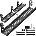 No Drilling Extendable Under Desk Cable Management, Metal Cable Management Tray Under Desk with Clamp, Retractable Power Strip Cord Holder for Wire Management 31Inch (2 Pack Extendable 31') by BIWIST