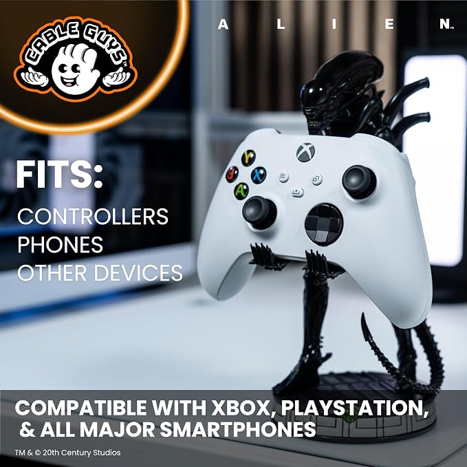 Cableguys Alien Xenomorph Controller Holder & Phone Stand | Alien Gaming Accessories for Room and Desk Setup, Holder Compatible with Xbox, PlayStation & Most Standard Game Controllers - Image 5