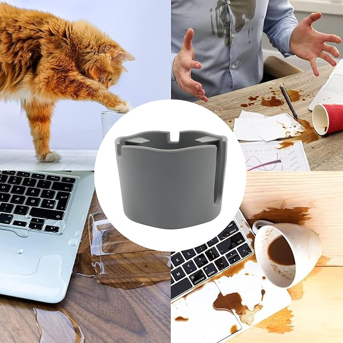 Suction Cup Holder - Ultra-Strong Desk Cup Holder, Non-Slip RV Drink Holder for Car/Office/Home, Organize Mugs & Water Bottles (Perfect for Drivers, Travelers, Office Workers) (Gray) - Image 2