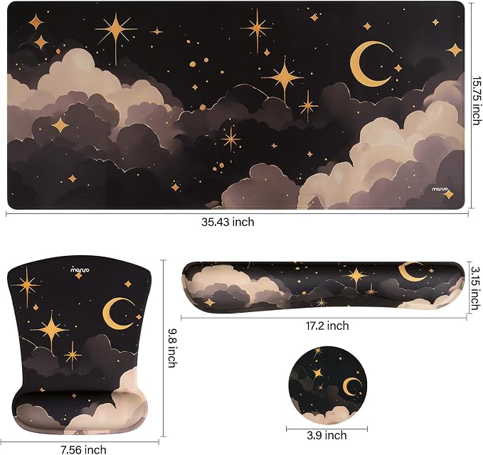 MOSISO Keyboard Mouse Pad Set, Large Gaming Mouse Pad&Keyboard Wrist Rest - Image 7
