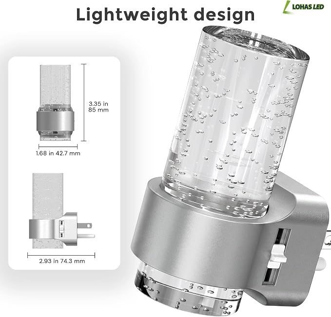 L LOHAS LED Night Lights Plug into Wall, 4 Pack Mini Dimmable Night Light - Image 6