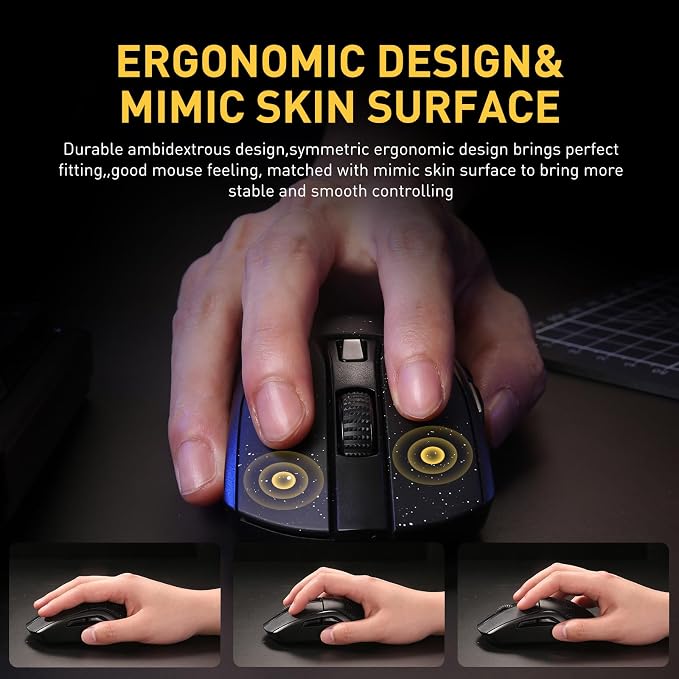 DAREU A950 Wireless Gaming Mouse with RGB Charging Dock,88g Lightweight - Image 8