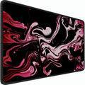 Gaming Mouse Pad, 31.5x15.7 inch Large Extended Computer Keyboard Mouse Mat, Water Resist Non-Slip Mousepad Rubber Base Long XXL Desk Mouse Pad for Gaming, Office & Home, Marble Red by Naukay