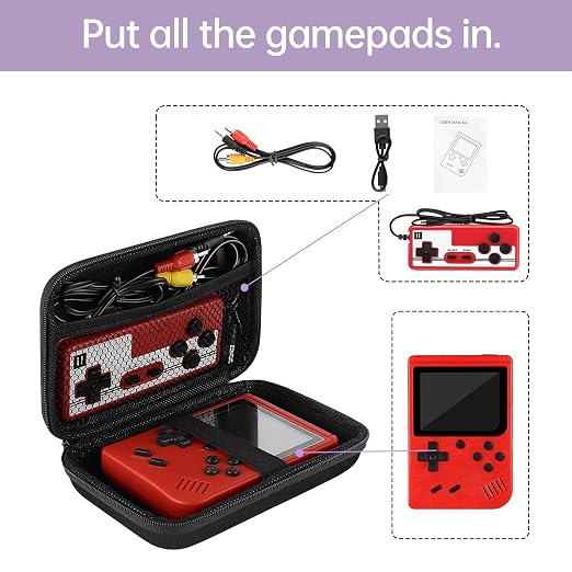 HideRacoon Retro Handheld Game Console Case, Black - Image 4