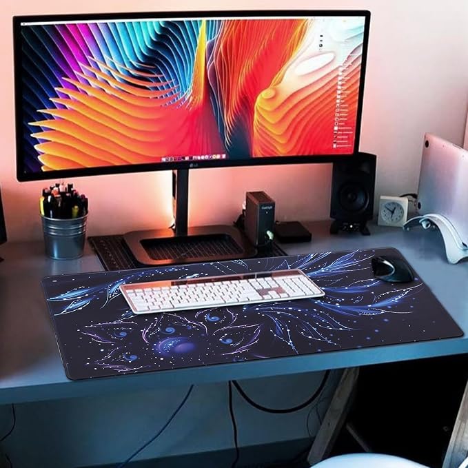 XXL Gaming Mouse Pad 35.4x15.7 Professional Large Mouse Pad & Computer Game Mouse Mat-90x40 Flowershape - Image 6