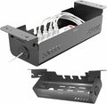 VIVO 19 inch Screw-On Under Desk Cable Management Box with Flip-Open Lid, Easy-to-Open Steel Cord and Power Strip Organizer, Cable Organizer Tray, 11lbs Capacity, Black, DESK-ACMB20-S by VIVO