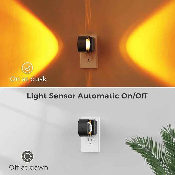 L LOHAS LED Night Light Projector, Color Changing Plug in Night Light RGB - Image 2