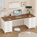 60 Inch Computer Desk with 8 Drawers for Home Office, Bedroom, Living Room by YomiluveDesign