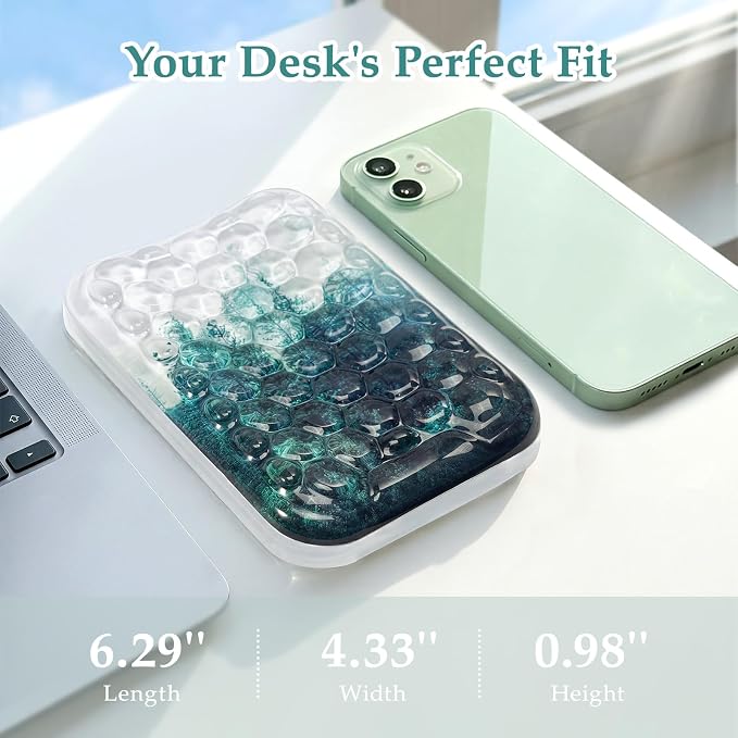 Ospelelf Elbow Wrist Rest Pad for Desk, Gel Arm Rest Pad Support for Laptop | Ergonomic Support for Typing & Mouse, Cool-touch, Lightweight, 6.29" × 4.33" × 0.98", Home Office Computer Use - Image 5