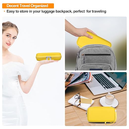Elonbo Carrying Case for TaddToy/WELLST·G/Beijue/FAMILY POCKET/CCTU/X- JOYKIDS/GREENCREEK/Beico/KAVOYI/GuaiyeyeAP/TEBIYOU Handheld Game Console, Portable Electronic Gaming Player Bag, Yellow - Image 8