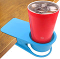 YOY Drink Cup Holder Clip - Table Desk Side Water Glass Beer Bottle Beverage Soda Coffee Mug Holder Cup Saucer Clip Design for Home Office, Blue by YOY