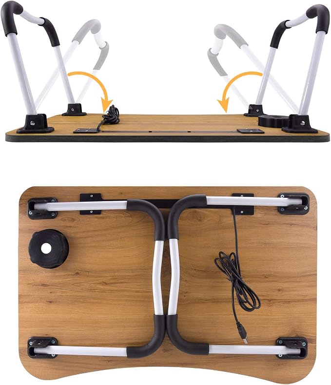 Slendor Foldable Lap Desk with Cup Holder for Bed, Couch, Floor - Image 8
