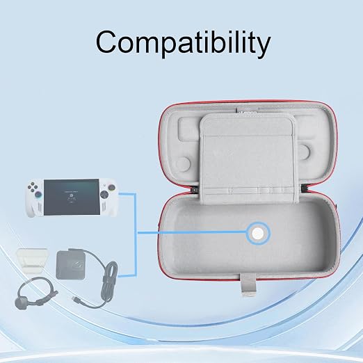 RLSOCO Carrying Case for ASUS ROG Xbox Ally/ROG Xbox Ally X 7" FHD Gaming Handheld Console & Accessories. Fits the Handheld Console, Console Base, Charger, Charging Cable, etc. (Case Only) - Image 5