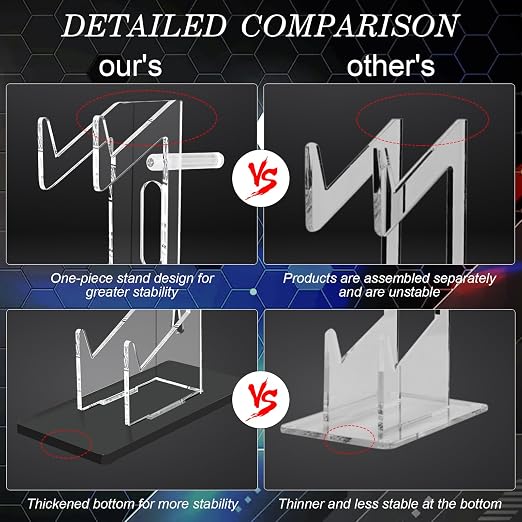 FYY Game Controller Holder 3 Tiers - Universal Dual Controller Stand Headphone Holder, Acrylic Black Controller Display Stand Compatible with Nintendo Switch Xbox PS5 PS4, Desk Mounts for Controller - Image 4