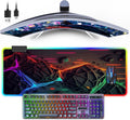 RGB Mouse Pad, Gaming Mousepad with 13 LED Light Modes | 31.5X11.8inch Large Mouse Mat, Gaming Mats for Desk with Non-Slip Rubber Base, Model-B by FoBianJie