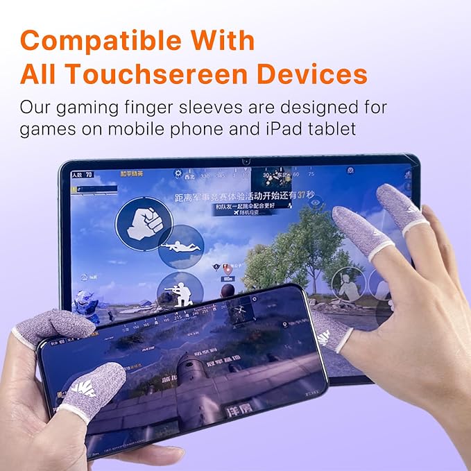 10 Pack Silver Fiber Dedales Gamer Profesionales Anti Slip Sweat Proof Gaming Finger Thumb Sleeves Cots Breathable Mobile Phone Gamer Gloves Guantes para Durable Covers for Pubg - Image 7