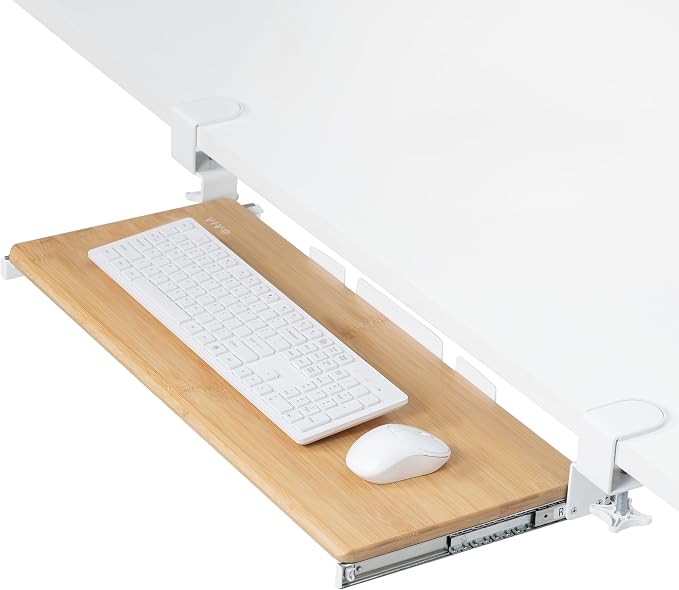 VIVO Real Bamboo Large 27 x 11 in Under Desk Keyboard Tray, MOUNT-KB05O by Unknown