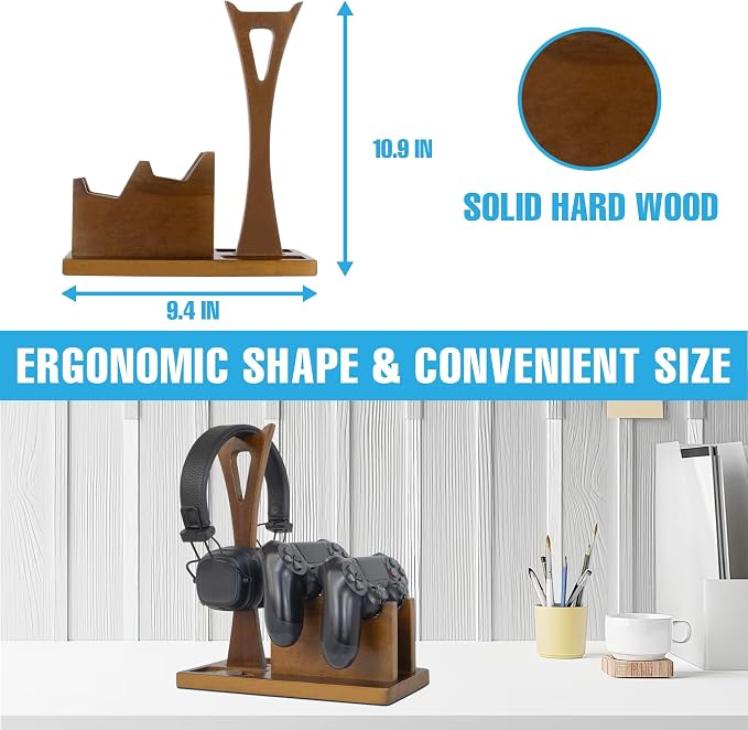 Game Controller Holder Gifts for Gamers to Organize Gaming Accessories & Headphone Holder, Unique Gamer Gifts Headset Stand Controllers Holders, Stylish Controller Stand Gaming Equipment - Image 6