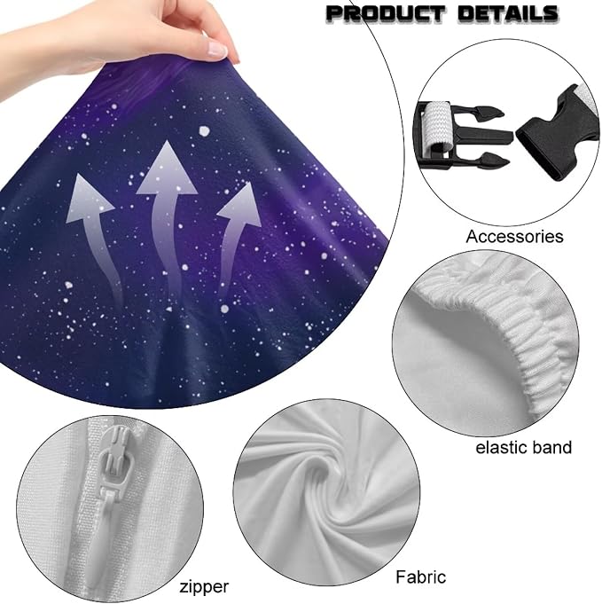 Colorful Galaxy Gaming Chair Cover Set of 4 Computer Game Chair Cover for Backrest, Seat Cushion and Armrest Slipcover Protectors for Home, Shop, Living Room, Office Desk - Image 5
