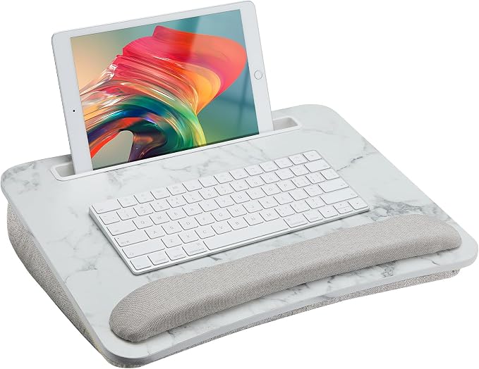 HUANUO Laptop Lap Desk with Cushion, Fit up to 15.6" Laptop, Marble - Image 8