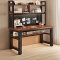 Writing Work Computer Desk with Pegboard,Gaming Desk with Bookshelf Combo,PC Gamer Workstation Desk,Wooden Desktop,for Home Office Work and Gaming(F1,63 L x 19.7" W(160x50cm)) by ZMNXAS