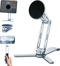 Magnetic Ipads Tripod Stand Universal for Ipads & Iphones 16-12 Series, Flexible 360 Degree Rotation, Portable Tablet Holder with 2-in-1 Handheld & Desktop Handheld Modes for Kitchens, Gyms by HuitengXR