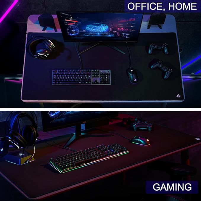 Large Gaming Mouse Pad, XXL Extended Keyboard Mouse Mat with Stitched Edges | Big MousePad 31.5" x 15.7" Non-Slip Waterproof Rubber Base Office Computer Long Mousepad for Work, Game, Office, Home - Image 7
