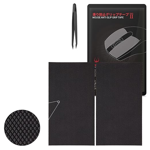HOTLINEGAMES New 2.0 DIY Version Mouse Anti Slip Grip Tape for Gaming Mouse Skins,Sweat Resistant,Cut to Fit,Easy to Apply,Professional Mice Upgrade Kit by HOTLINEGAMES