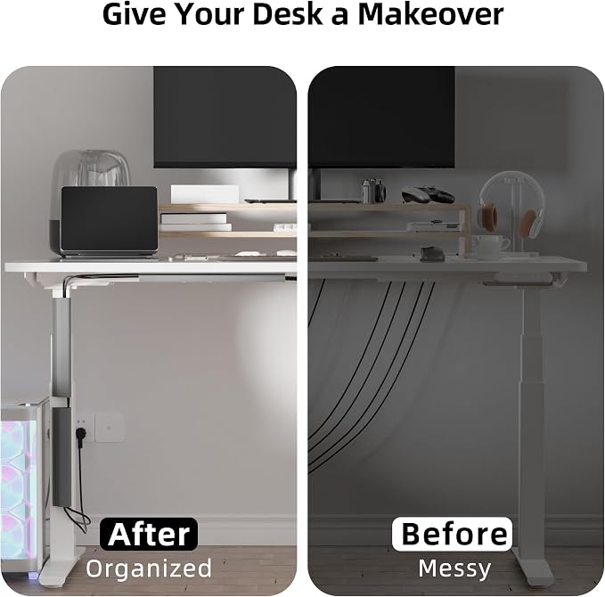 YECAYE Cable Management Under Desk, 94.2 in, Cable Raceway, Grey - Image 6