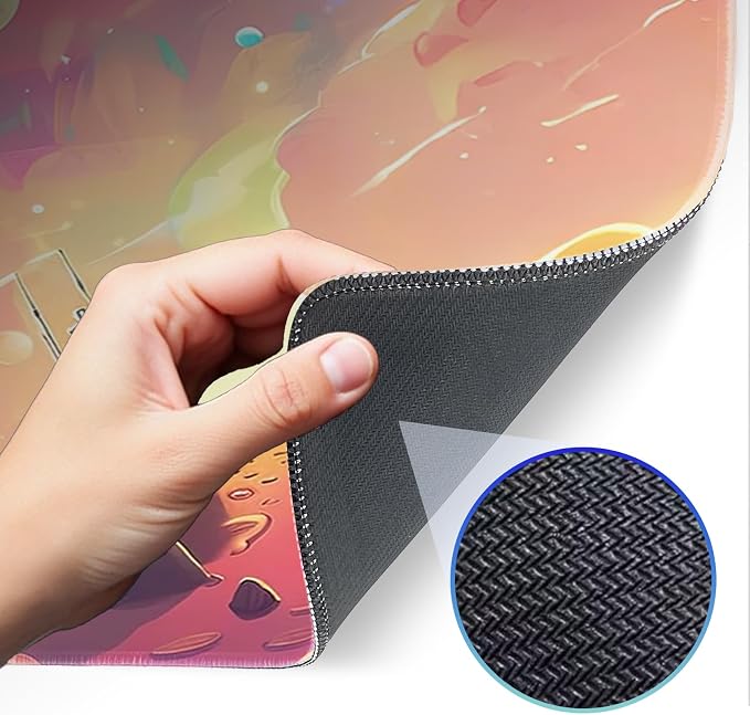 Gaming Mouse Pad, Non-Slip Rubber Band Stitched Edge, Astronaut Planet Space, Suitable for Home, Gaming, Office, 31.5x11.8 Inch Anime Mouse Pad - Image 4