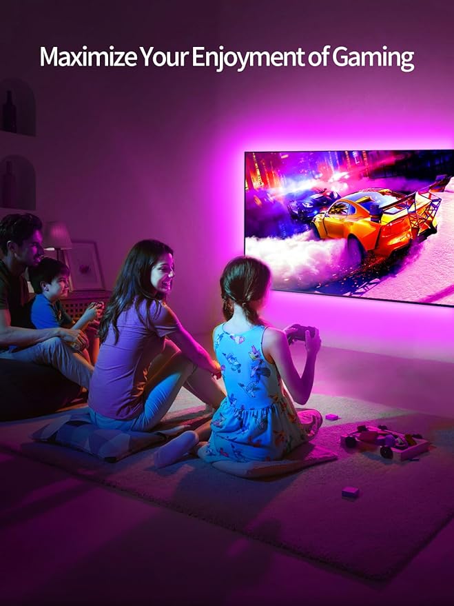 KANTUTOE TV LED Backlight, 9.84ft LED Lights for 32-45 Inch TV, RGB TV Backlight with Remote, Music Sync Bluetooth APP Control Strip Lights USB Powered for Bedroom Gaming Room Decor - Image 4