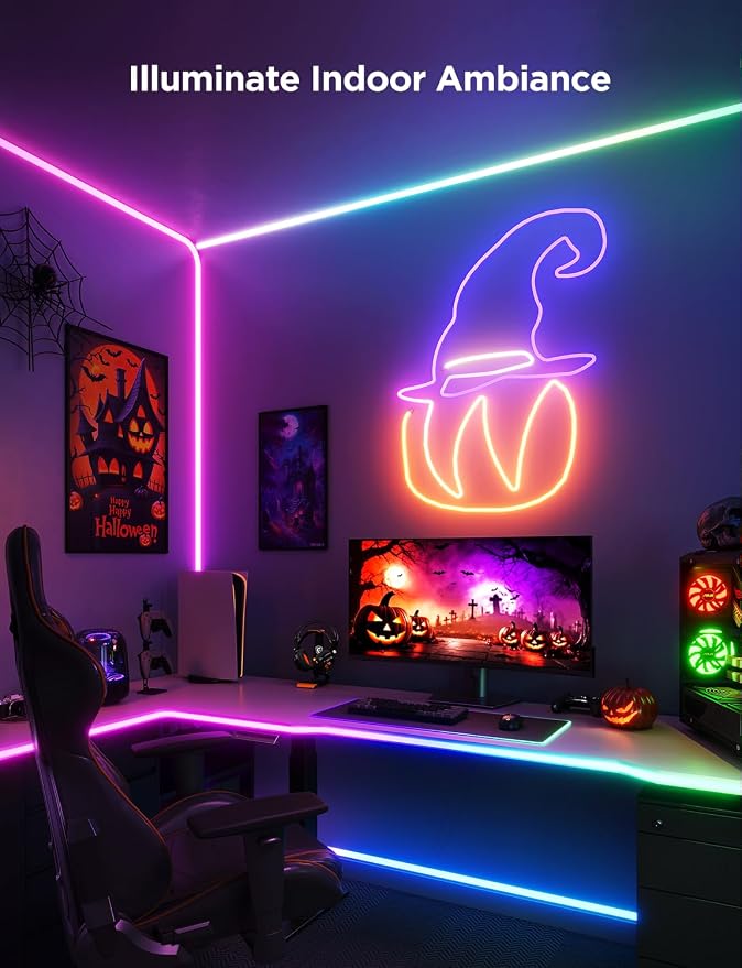 Govee RGBIC Neon Lights 16.4ft Works with Matter, Alexa, Google Assistant - Image 2