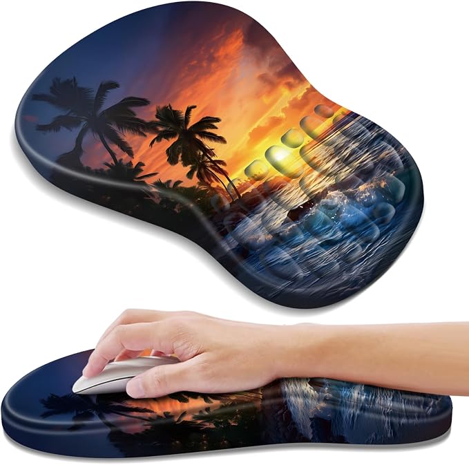 YIWEI Ergonomic Mouse Pad with Wrist Rest for Carpal Tunnel Pain Relief by Unknown