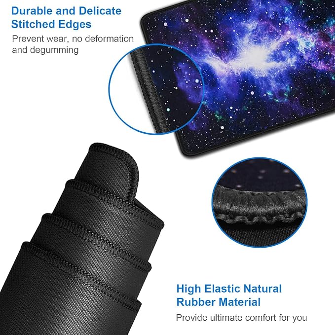 Large Mouse Pad, 31.5x15.7 inch Large Gaming Extended Computer Keyboard Mouse Mat, Water Resist Non-Slip Mousepad Rubber Base Long XXL Desk Mouse Pad for Work & Gaming, Office & Home - Image 5