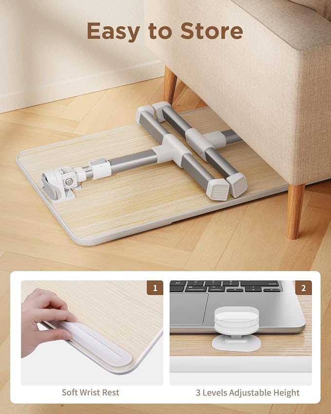 SAIJI Laptop Bed Tray Table, Adjustable Standing Desk Lap Desk - Image 5