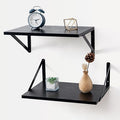 Axeman Deep Floating Shelves for Wall, 16W x 12D Black Floating Shelves Set of 2, 12 Inch Deep Large Wall Mounted Shelves for Living Room Bedroom Bathroom by Axeman