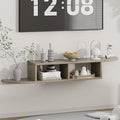 55-Inch Floating TV Stand, Wall Mounted Entertainment Center, Grey by 4EVERWINNER