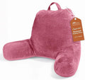 Sasttie Reading Pillow for Bed, Back Pillow for Sitting Up, Rose Pink by SASTTIE