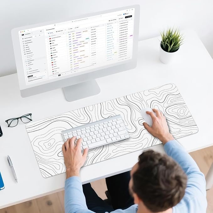 Gaming Mouse Pad - (31.5"×11.8") Topographic Large Mouse Pads for Desk - Desk Mat for Keyboard and Mouse with Non-Slip Base, Desks Pad Matfor Game/Office & Home - Image 6