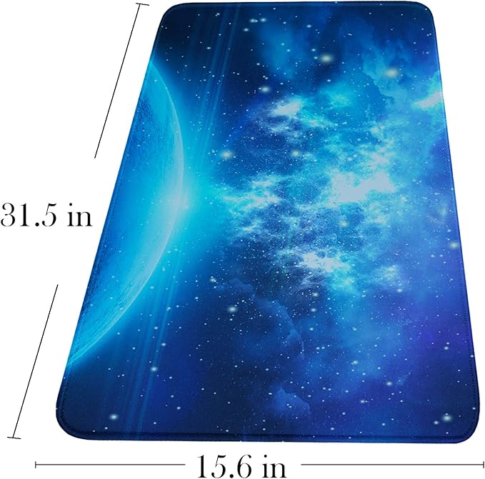 Extended Large Mouse Pad, Gaming Mouse Pad with Nonslip Base (31.5X15.7In) Heavy/Thick, Comfy, Waterproof Computer Keyboard Pad Mat for Esports Pros/Gamer/Desktop/Office/Home-Blue - Image 6