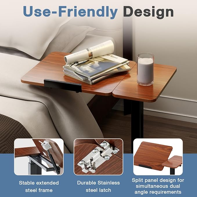 DUMOS Standing Desk with Wheels, Rolling Desk, Laptop Table - Image 7